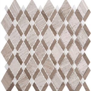Glazzio Tile Diamond (Full Sheets) - Wooden White