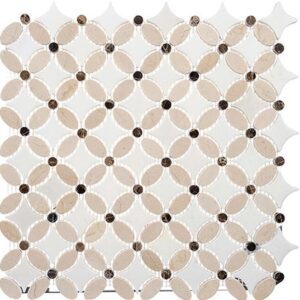 Glazzio Tile Flower (Full Sheets) - Crema Marfil