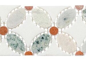 Glazzio Tile Flower Listello - Ming Green