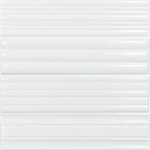 Glazzio Tile In Lines - Decorative Mix - In White