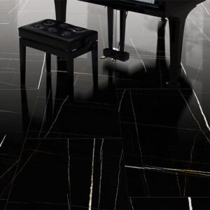 Glazzio Tile Sahara Noir - Black Porc. 24x48 Polished