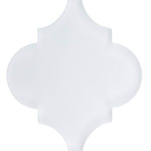 Glazzio Tile Versailles Frosted (Arabesque Pattern) - White Tulip