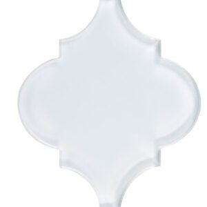 Glazzio Tile Versailles Glossy (Arabesque Pattern) - White Tulip