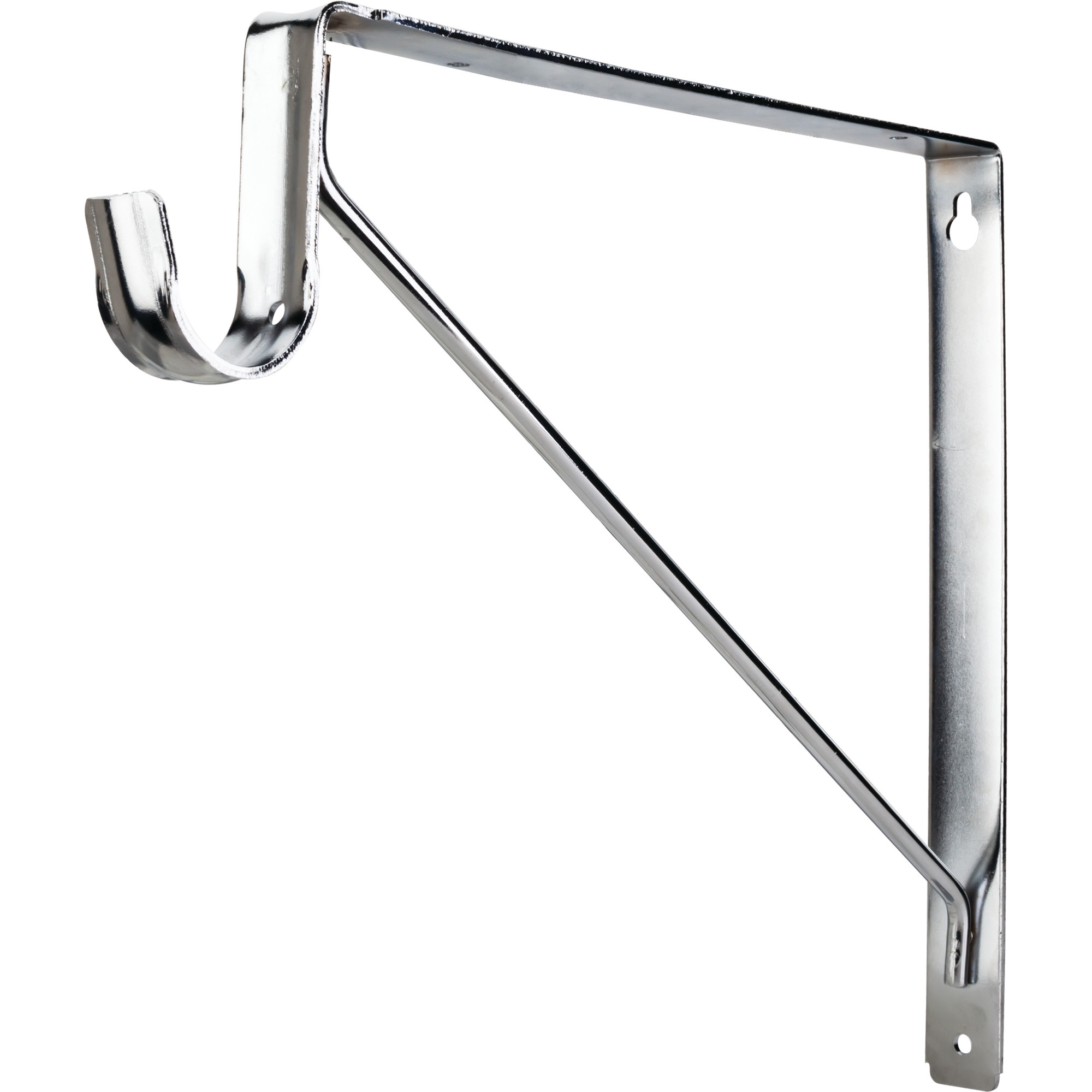 Hardware Resources Shelf Bracket with Rod Support for 1-5/16" Round Closet Rods