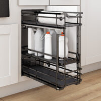 Hardware Resources 5" Black Nickel STORAGE WITH STYLE® Metal "No Wiggle" Under Drawer Soft-close Base Pullout