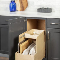 Hardware Resources 15" Wood Double Drawer Cookware Rollout