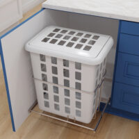 Hardware Resources Plastic Laundry Hamper with Lid