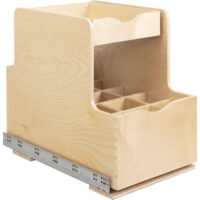 Hardware Resources 15" Wood Double Drawer Bottle Rollout