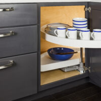 Hardware Resources Plastic Half-Moon Lazy Susan