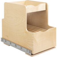 Hardware Resources 15" Wood Double Drawer Cookware Rollout