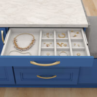Hardware Resources Felt 10-Compartment Jewelry Organizer Drawer