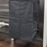 Hardware Resources Dark Bronze 14" Deep Pullout Canvas Hamper with Removable Laundry Bag