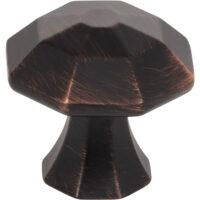 Jeffrey Alexander 1-1/4" Overall Length Brushed Oil Rubbed Bronze Octagonal Wheeler Cabinet Knob