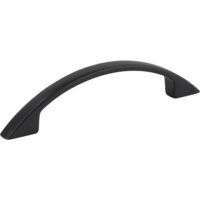 Elements 96 mm Center-to-Center Matte Black Arched Somerset Cabinet Pull