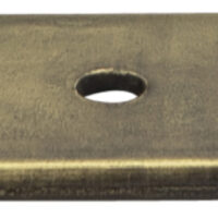 Elements 6-1/16" Overall Length Brushed Antique Brass Baroque Kingsport Knob Backplate