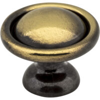 Elements 1-3/16" Diameter Antique Brass Kingsport Cabinet Mushroom Knob