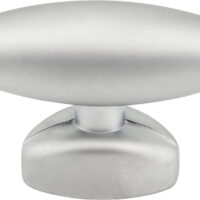 Elements 1-9/16" Overall Length Matte Silver Football Verona Cabinet "T" Knob