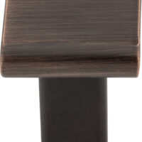 Elements 1" Overall Length Brushed Oil Rubbed Bronze Square Park Cabinet Knob