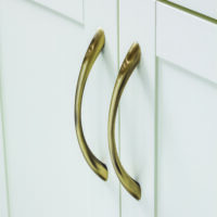 Elements 128 mm Center-to-Center Brushed Antique Brass Arched Kingsport Cabinet Pull