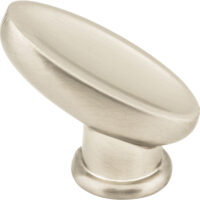 Elements 1-1/16" Overall Length Satin Nickel Oval Capri Cabinet Knob