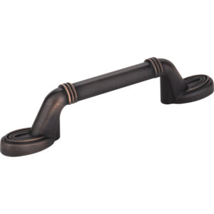 Elements 3" Center-to-Center Brushed Oil Rubbed Bronze Ringed Detail Vienna Cabinet Pull