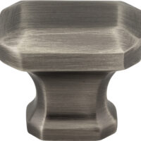 Jeffrey Alexander 1-1/4" Overall Length Brushed Pewter Emerald Ella Cabinet Knob