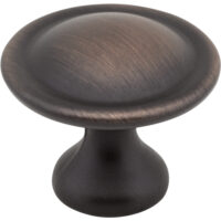 Elements 1-1/8" Diameter Brushed Oil Rubbed Bronze Button Watervale Cabinet Mushroom Knob