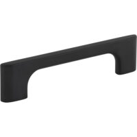 Leyton 96 mm Center-to-Center Matte Black Asymmetrical Leyton Cabinet Pull