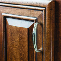 Elements 96 mm Center-to-Center Satin Nickel Rope Detailed Cypress Cabinet Pull