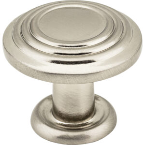 Elements 1-1/4" Diameter Satin Nickel Stacked Ring Vienna Cabinet Mushroom Knob