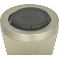 Atlas Spa Black Round Knob 1 1/4 Inch Brushed Nickel