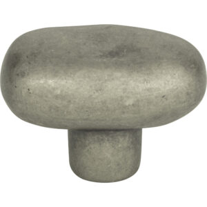 Atlas Distressed Oval Knob 1 11/16 Inch Pewter