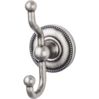 Top Knobs Edwardian Bath Double Hook Beaded Backplate