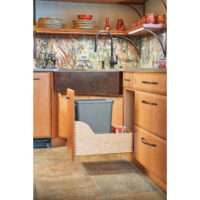 Rev-A-Shelf Wood Pullout Trash/Waste Container w/ Soft-Close and SERVO-DRIVE System