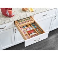 Rev-A-Shelf Wood Base Cabinet Two-Tier Replacement Drawer System (No Slides)