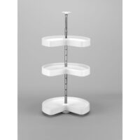 Rev-A-Shelf Polymer Kidney-Shaped 3-Shelf Lazy Susan for 31" H Corner Wall Cabinets