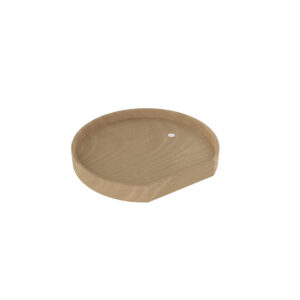 Rev-A-Shelf Natural Wood D-Shaped Lazy Susan for Corner Wall Cabinets w/ Swivel Bearing