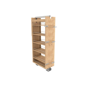Rev-A-Shelf Wood Tall Cabinet Pullout Pantry Organizer w/ Soft-Close 51"