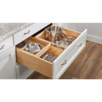 Rev-A-Shelf Wood Base Cabinet Two-Tier Replacement Deep Drawer System w/ Soft-Close