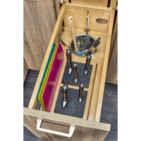 Rev-A-Shelf Wood Base Cabinet Knife Block Pullout Organizer w/ Soft-Close