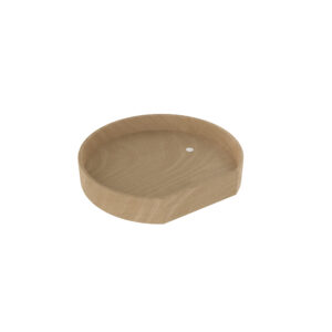 Rev-A-Shelf Natural Wood Tall D-Shaped Lazy Susan for Corner Wall Cabinets w/ Swivel Bearing