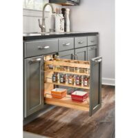 Rev-A-Shelf Wood Door/Drawer Base Cabinet Pullout Organizer w/ Soft-Close
