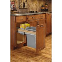 Rev-A-Shelf Wood Top Mount Pullout Trash/Waste Container w/ BB Soft-Close