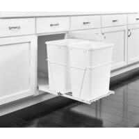 Rev-A-Shelf White Steel Pullout Waste/Trash Containers
