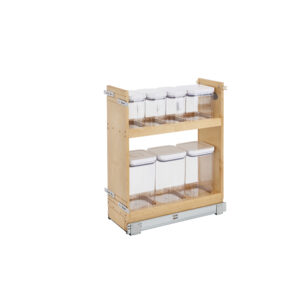Rev-A-Shelf Wood Base Cabinet OXO Pullout Organizer w/ Soft-Close