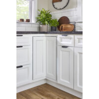 Rev-A-Shelf Natural Wood Pie-Cut 2-Shelf Lazy Susans for Corner Base Cabinets