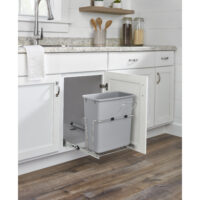 Rev-A-Shelf Undersink Chrome Steel Pullout Waste/Trash Container