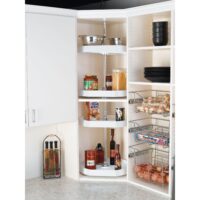 Rev-A-Shelf Polymer D-Shaped 2-Shelf Lazy Susans for Corner Wall Cabinets