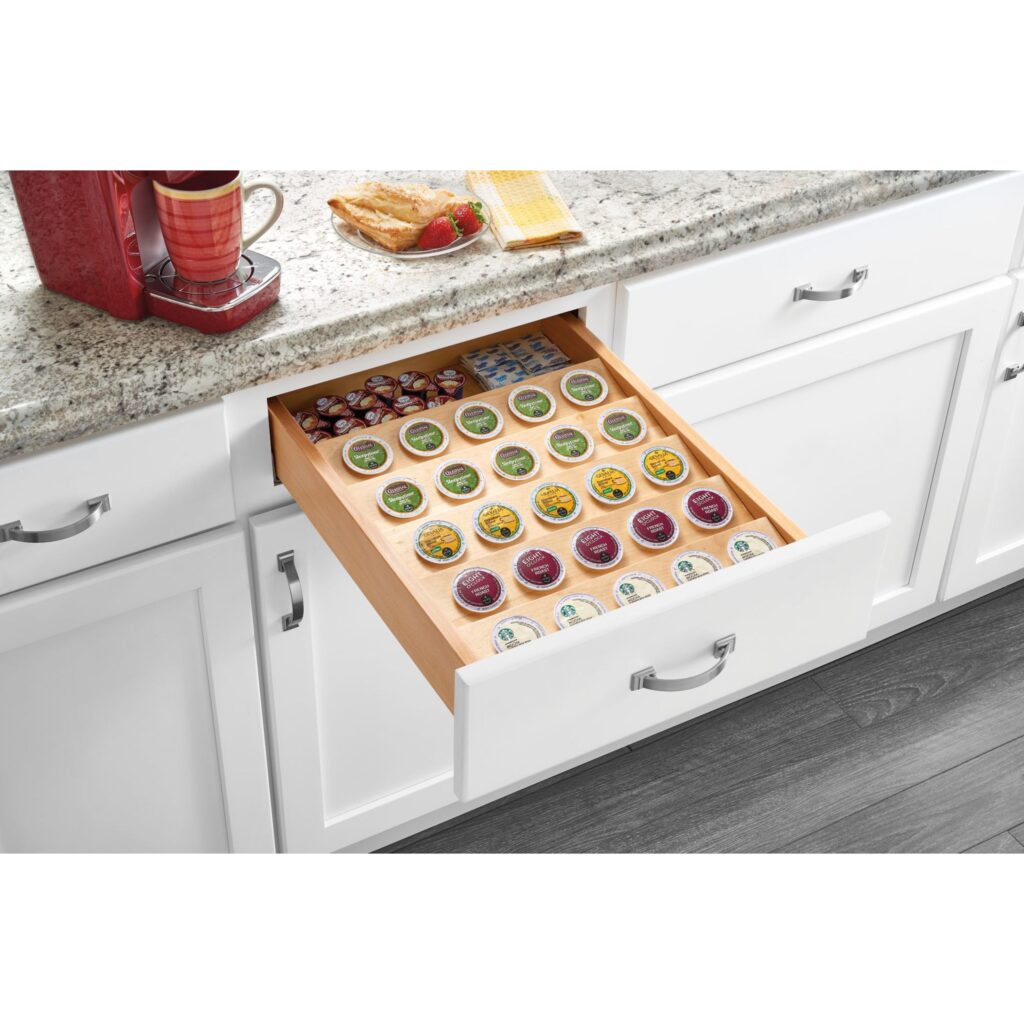 Rev-A-Shelf Wood K-Cup Cabinet Drawer Insert Organizer