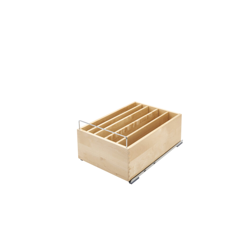 Rev-A-Shelf Wood Base Cabinet Pullout Casserole Dish w/ Soft-Close